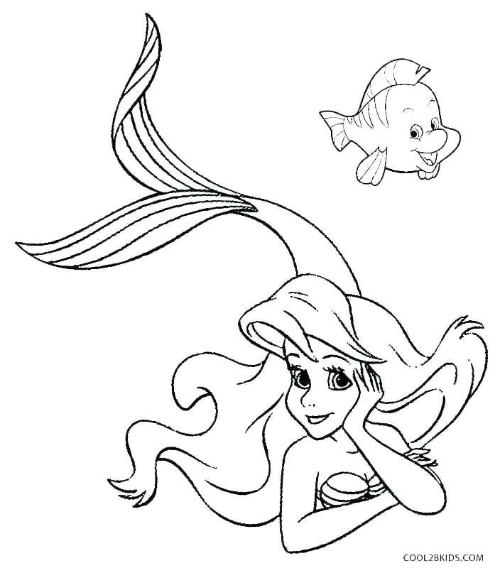 704x800 Little Mermaid Coloring Pages Free Online Games Drawing For Barbie