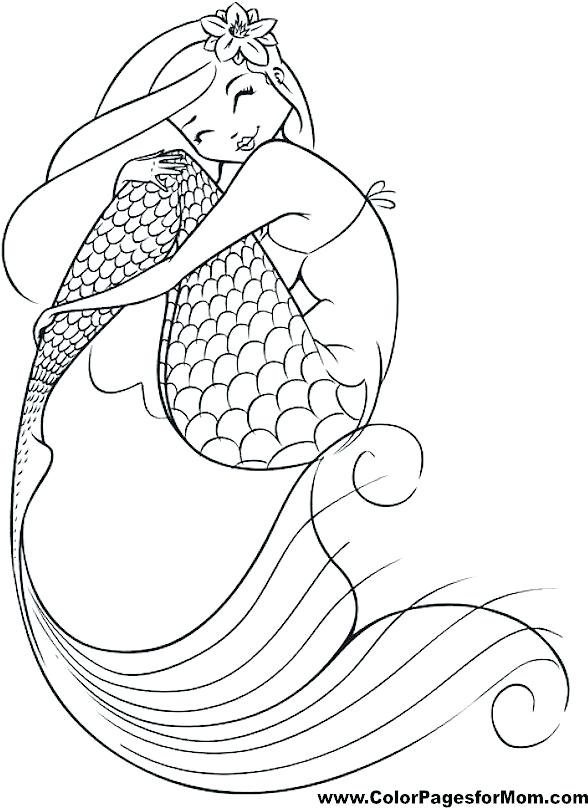 588x808 Mermaid Color Pages Mermaid Coloring Pages To Print Mermaid