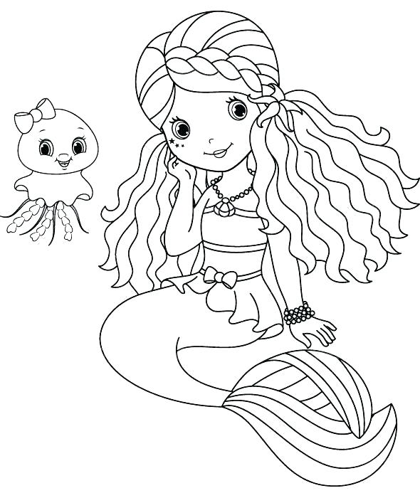 590x700 Mermaid Coloring Pages To Print For Free Printable Coloring Merman