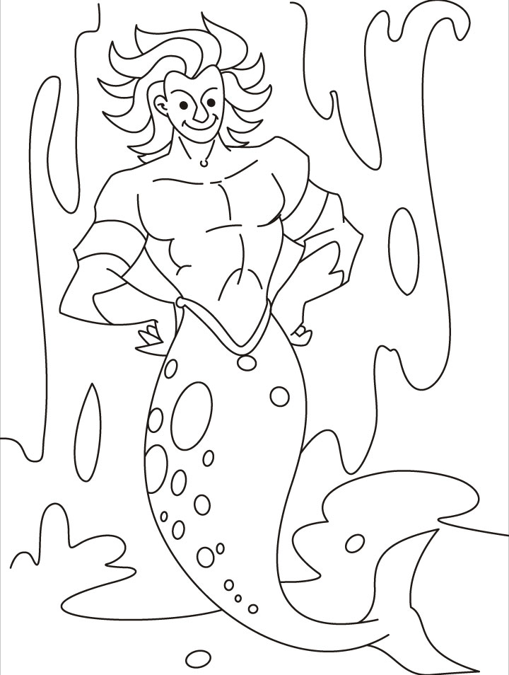 720x954 Vibrant Inspiration Merman Coloring Pages For Kids To Print