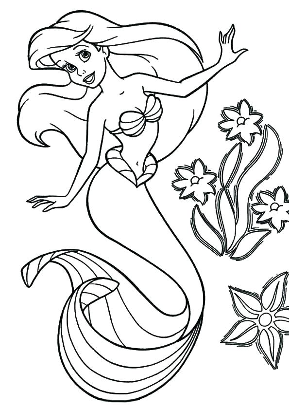 595x842 Beautiful Merman Coloring Pages Print Little Mermaid For Fun Plus