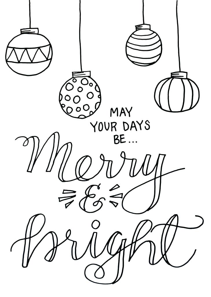 729x1024 Merry Christmas Coloring Page Merry And Bright Coloring Page Merry