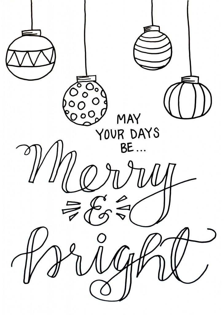 Merry Christmas Coloring Pages Print