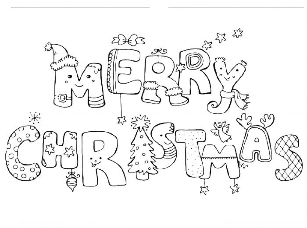 1024x762 Merry Christmas Coloring Pages