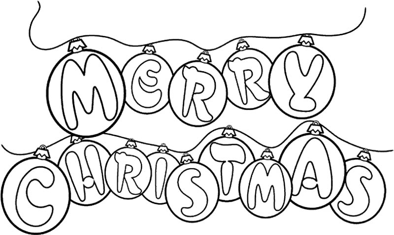 800x479 Merry Christmas Coloring Pages That Say Merry Christmas Happy