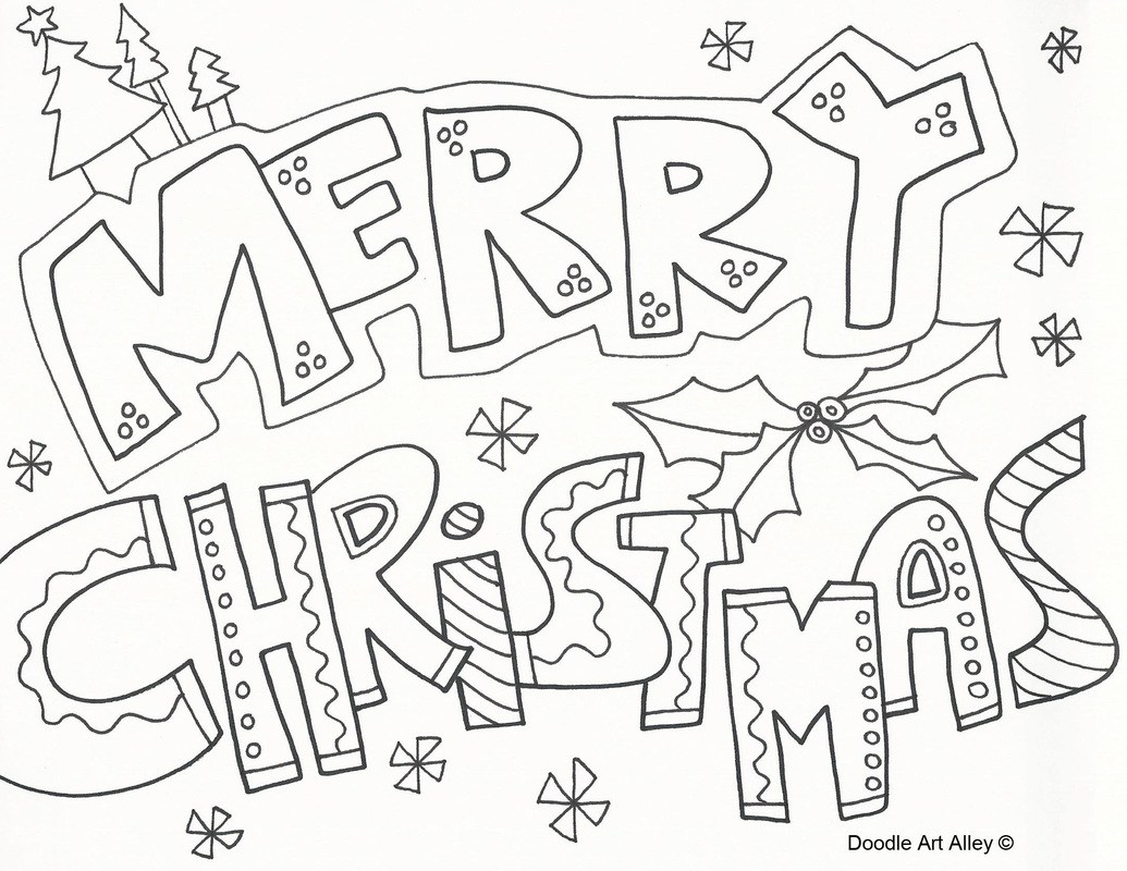 1035x800 Merry Christmas Printable Coloring Pages