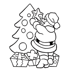 Merry Christmas Santa Coloring Pages