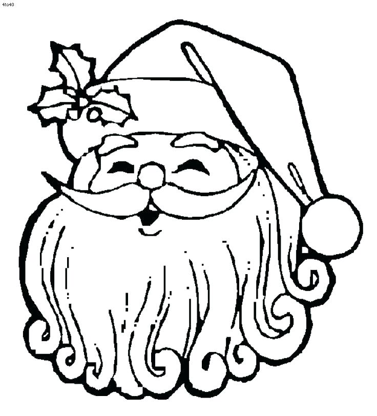 736x812 Santa Coloring Pages