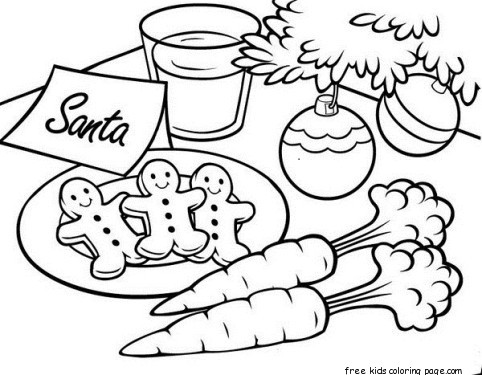 482x375 Gingerbread Cookies For Santa Christmas Coloring