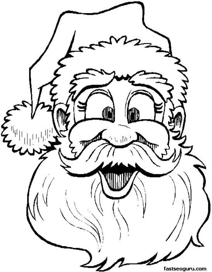 736x944 Christmas Printable Coloring Sheet Santa Claus Says Merry Santa