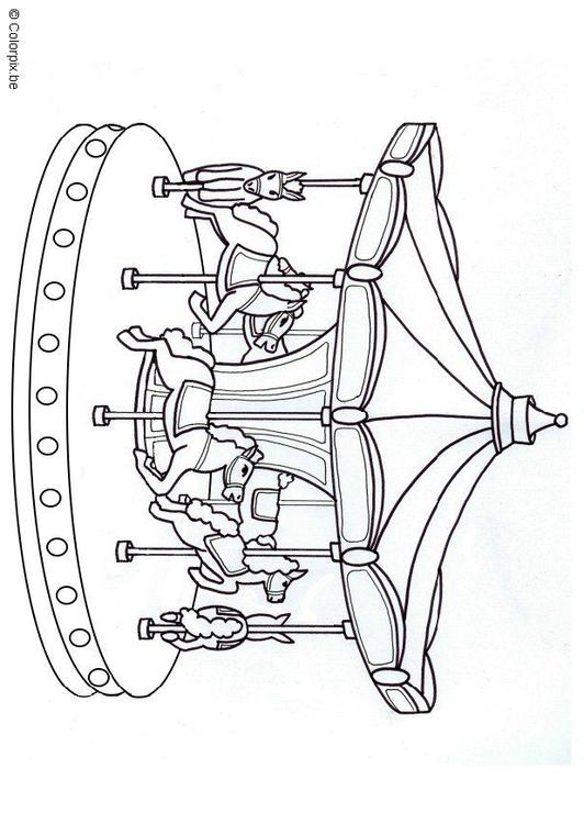 532x750 Coloring Page Merry Go Round