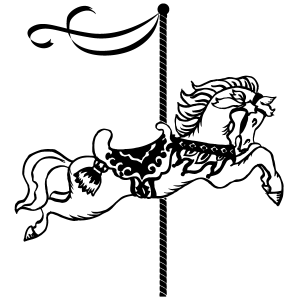 300x300 Merry Go Round Horse Coloring Page