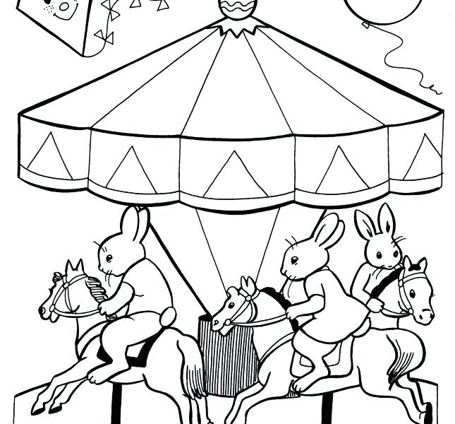 645x600 Carousel Coloring Page Carousel Horse Coloring Page Also Carousel