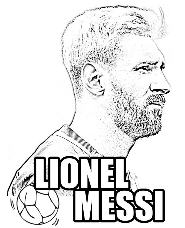 600x740 At Messi Coloring Pages