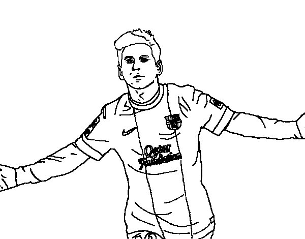 600x470 Messi Coloring Pages Messi Coloring Page Coloringcrew Download