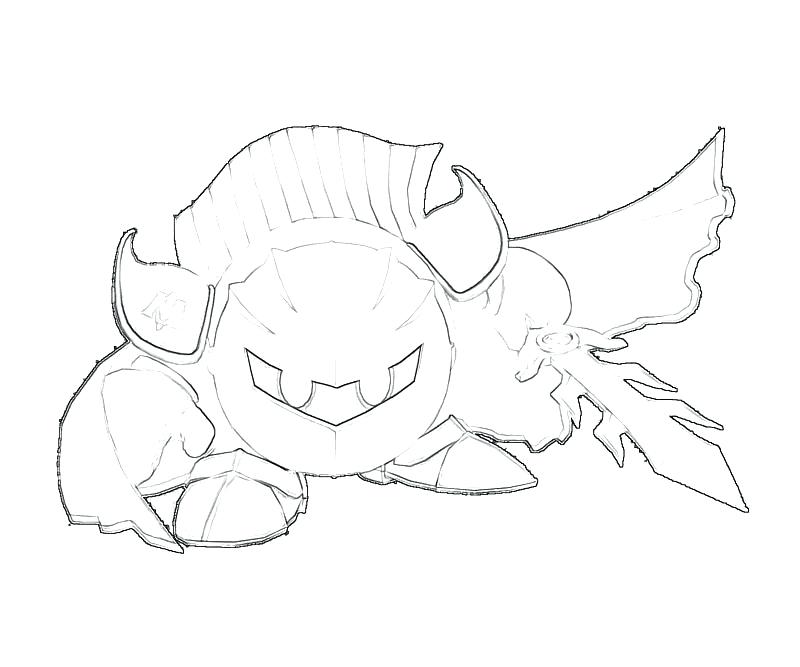 800x667 Meta Knight Coloring Pages Meta Knight Free Colouring Pages