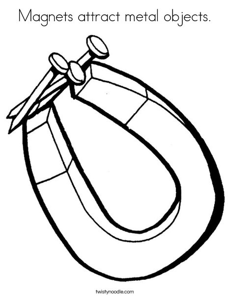 468x605 Magnets Attract Metal Objects Coloring Page