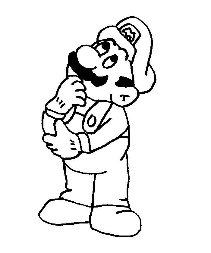 700x840 Mario Coloring Pages Collection 2010