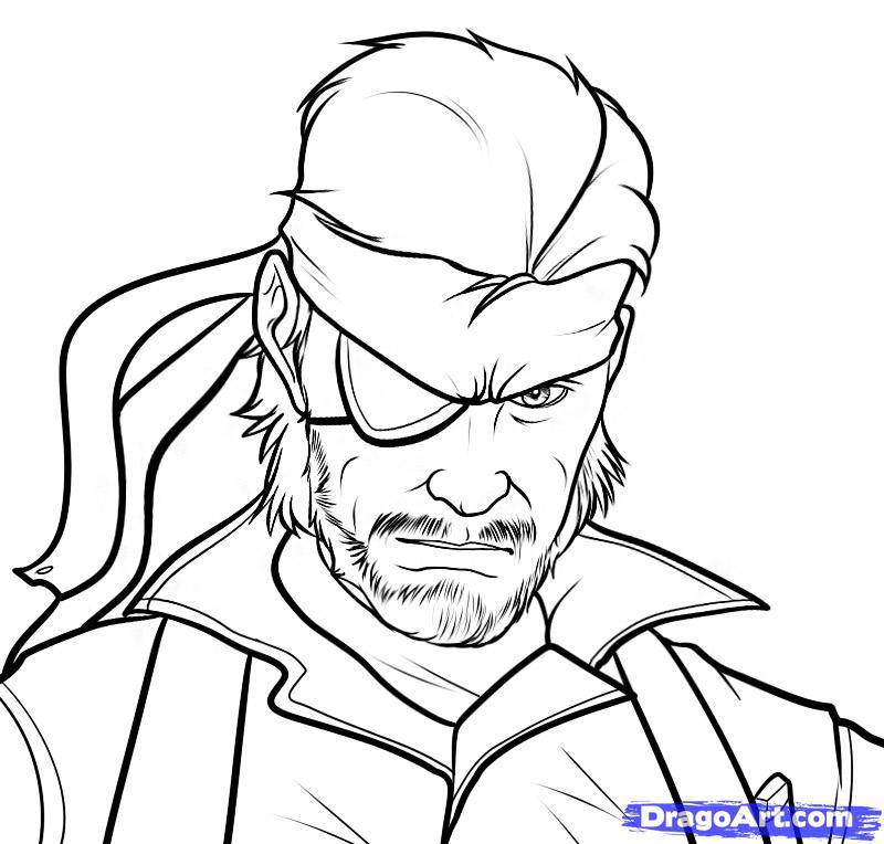 800x764 Metal Gear Solid Coloring Pages