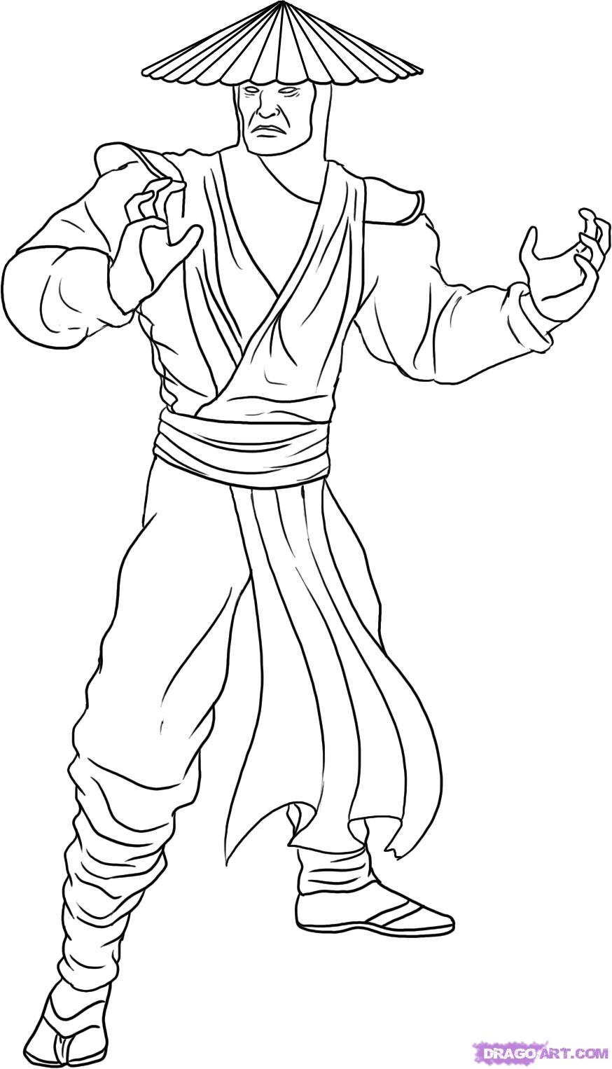 874x1526 11 Images Of Raiden Mortal Kombat Coloring Pages
