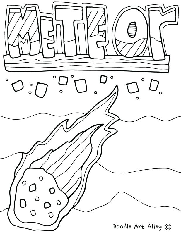 618x800 Coloring Pages Of The Solar System Meteor Coloring Page Solar