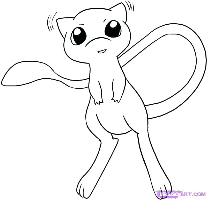 800x772 Mew Coloring Pages Mew Coloring Page Mew Mew Power Colouring Pages