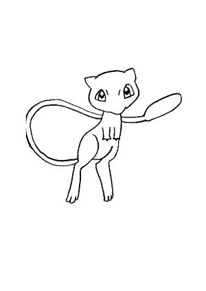 300x424 Pokemon Mew Coloring Pages Mew Coloring Pages Printable Pokemon