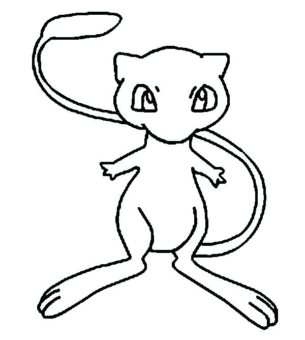600x668 Coloring Pages Mew Drawings Mew Pokemon Mew Coloring Pages Free