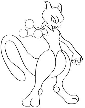 Mewtwo Coloring Pages