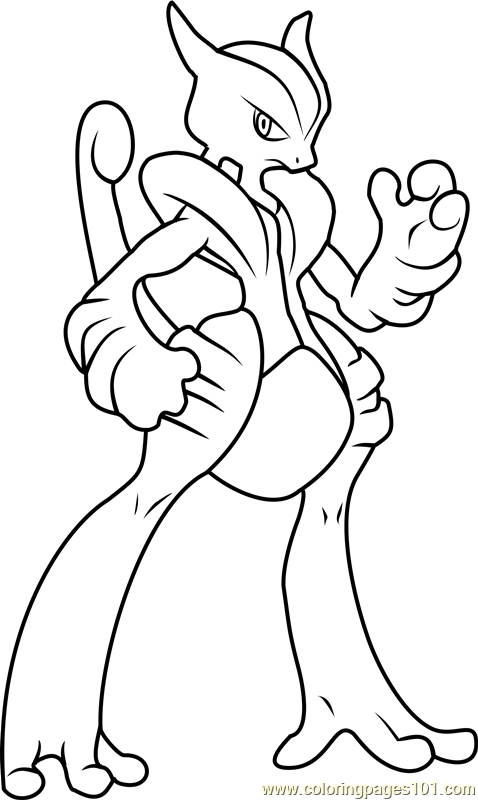 478x800 Mewtwo Coloring Pages Mega Mewtwo X Pokemon Coloring Page Free