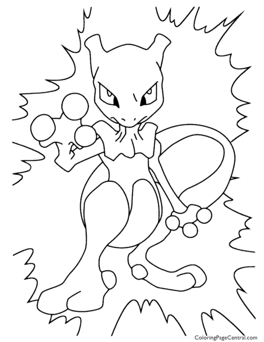 851x1100 Pokemon Mewtwo Coloring Page 01 Coloring Page Central