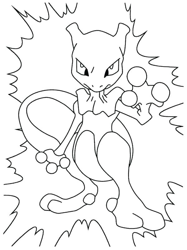 600x800 Mewtwo Coloring Page