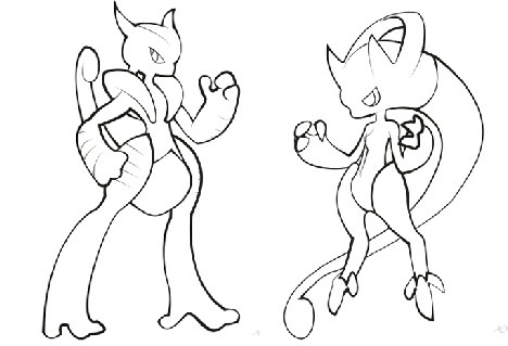 468x319 Legendary Pokemon Coloring Pages Mewtwo Ex