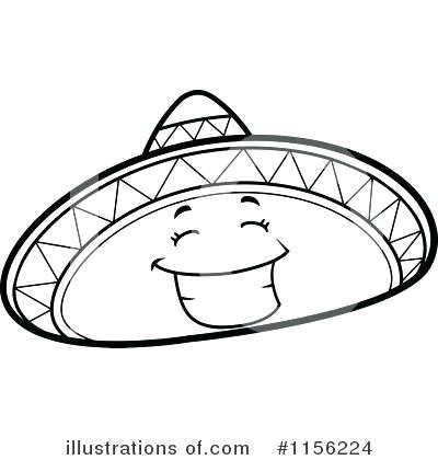 400x420 Sombrero Coloring Page Royalty Free Sombrero Illustration By Hat