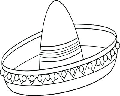 400x322 Sombrero Coloring Page