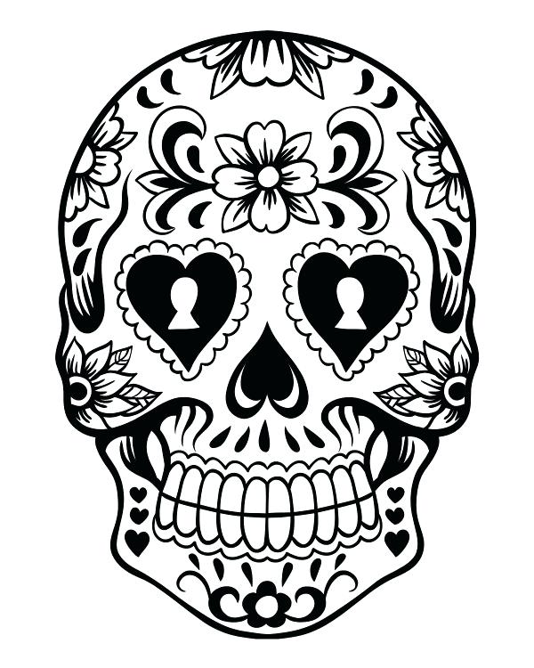 600x750 Printable Day Of The Dead Sugar Skull Coloring Page 3 Mama