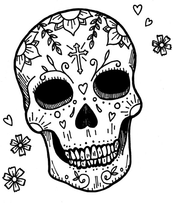 575x673 Pesquisa Caveiras Mexicanas 3 Tatuagem Google
