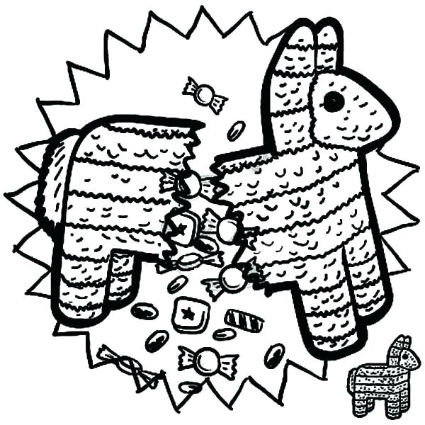 600x600 Mexico Coloring Page Coloring Pages Pinata Page Pertaining