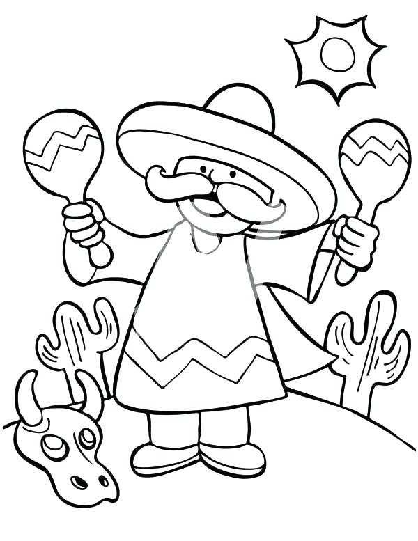 600x777 Mexico Coloring Pages Map Of Coloring Page Mexican Art Coloring