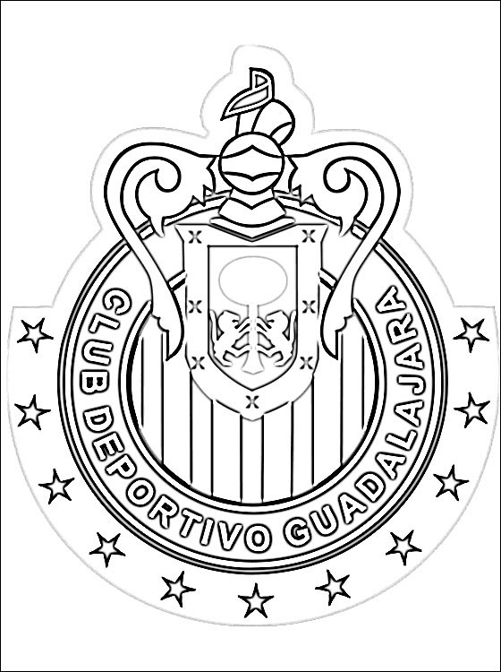 560x750 Coloring Page C.d. Guadalajara Coloring Pages
