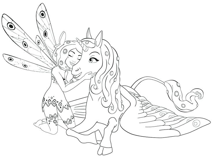735x550 Mia And Me Coloring Pages With Friends Coloring Pages Free Large