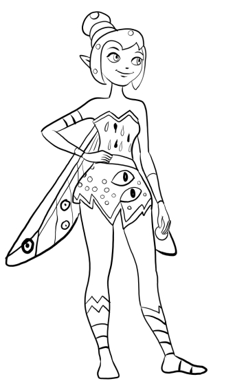 342x567 Mia And Me Coloring Pages Yuko Posing