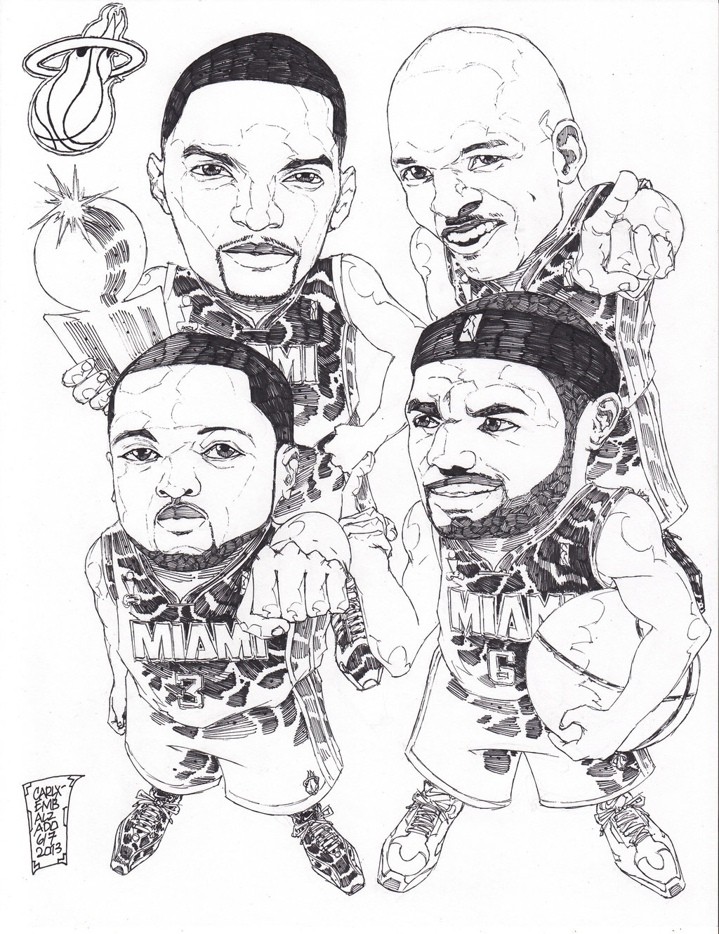 Miami Heat Coloring Pages