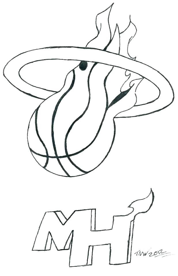 618x960 Miami Heat Colouring Pages Kids Coloring Free Printable Heat
