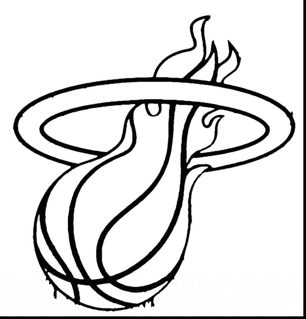 1024x1067 Miami Heat Coloring Pages Excellent Logo With Jersey Page 1024