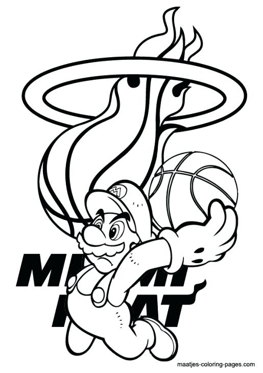 515x730 Miami Heat Colouring Pages Kids Coloring Free Printable Heat