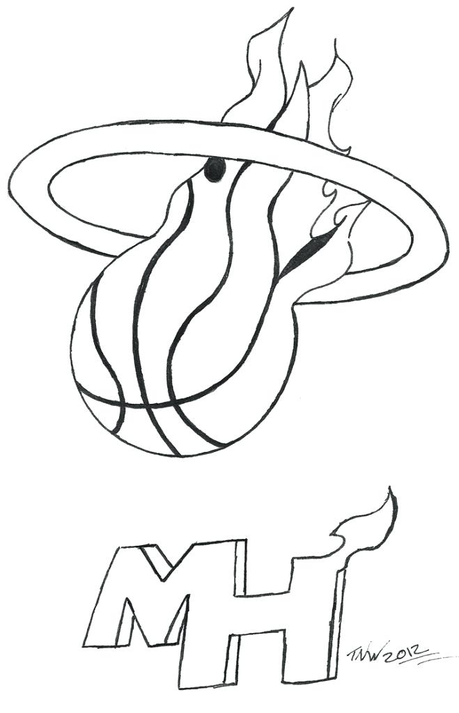 659x1024 Miami Heat Logo Coloring Page