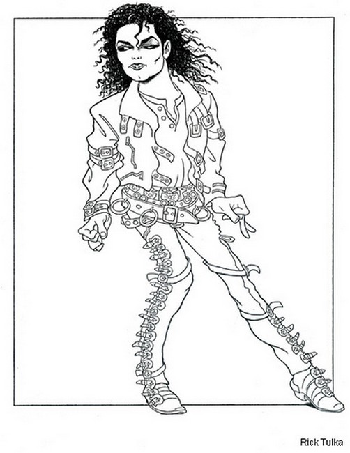 502x650 Coloring Pages Michael Jackson Drawing