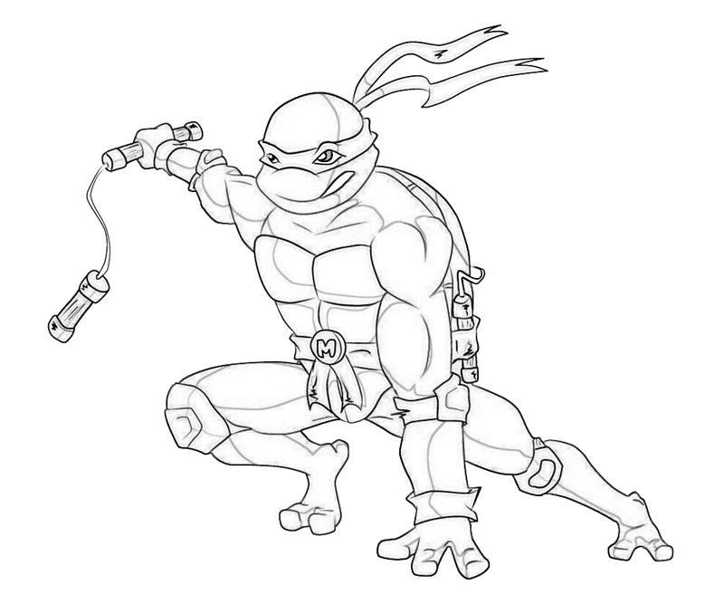 800x667 Michelangelo Ninja Turtle Coloring Pages