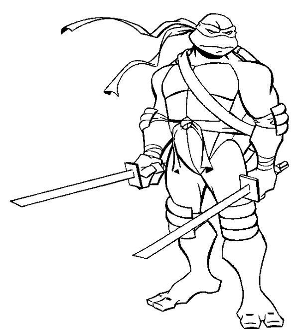 600x662 Ninja Turtle Coloring Pages Michelangelo Turtles